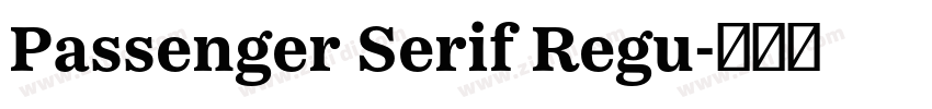Passenger Serif Regu字体转换